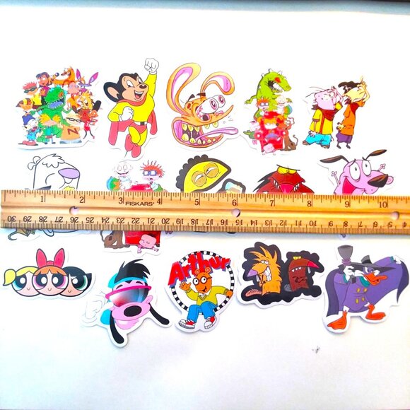 Stickers Rugrats Arthur Powder Puff Girls Nickelodeon Darkwing Ren Stimpy - Picture 2 of 2
